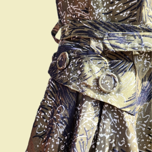 Vintage 1950s Olive Green Prom/Party Dress Size Small Size - Picture 8 of 10